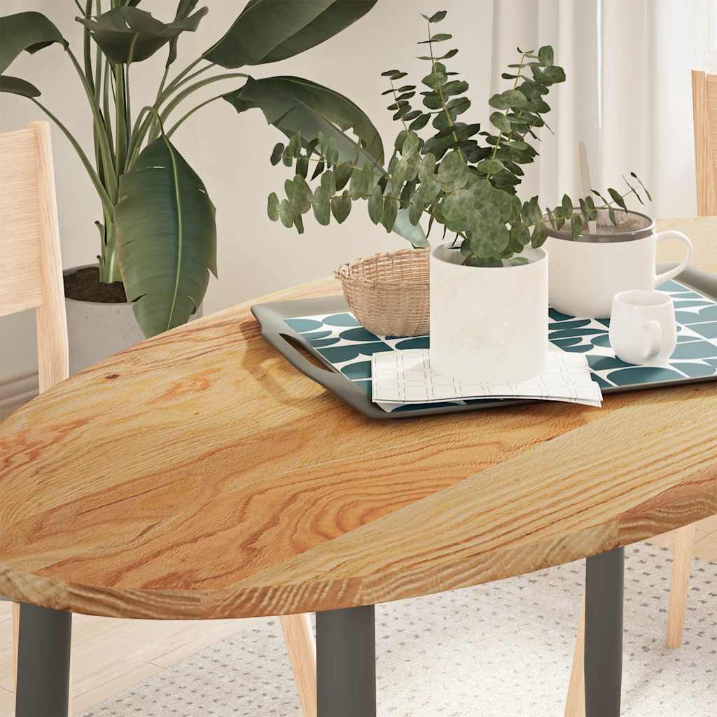 Επιτραπέζια επιφάνεια Ανοιχτό Καφέ 120x60x2 εκ. Ξύλο Δρυός Οβάλ