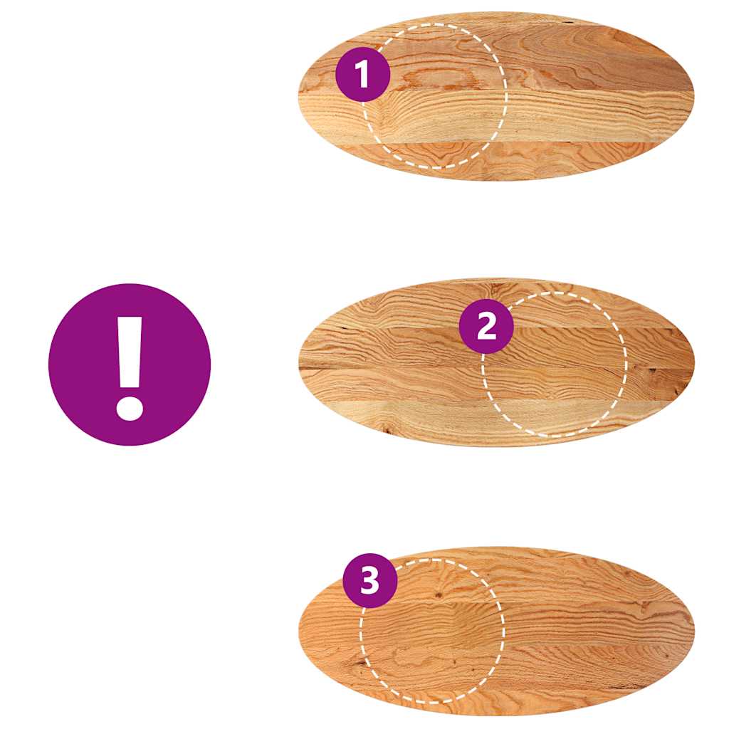 Επιτραπέζια επιφάνεια Ανοιχτό Καφέ 140x60x2 εκ. Ξύλο Δρυός Οβάλ