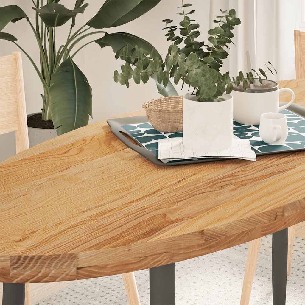 Επιτραπέζια επιφάνεια Ανοιχτό Καφέ 140x60x4 εκ. Ξύλο Δρυός Οβάλ