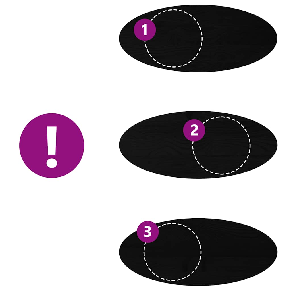 Επιτραπέζια επιφάνεια Σκούρο Καφέ 140x60x2 εκ. Ξύλο Δρυός Οβάλ