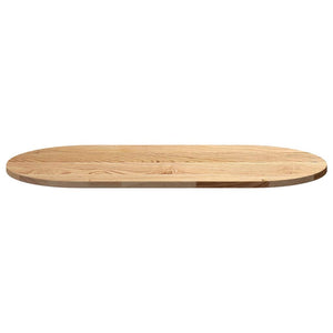 Επιτραπέζια επιφάνεια 100x50x2 cm μασίφ ξύλο δρυς οβάλ