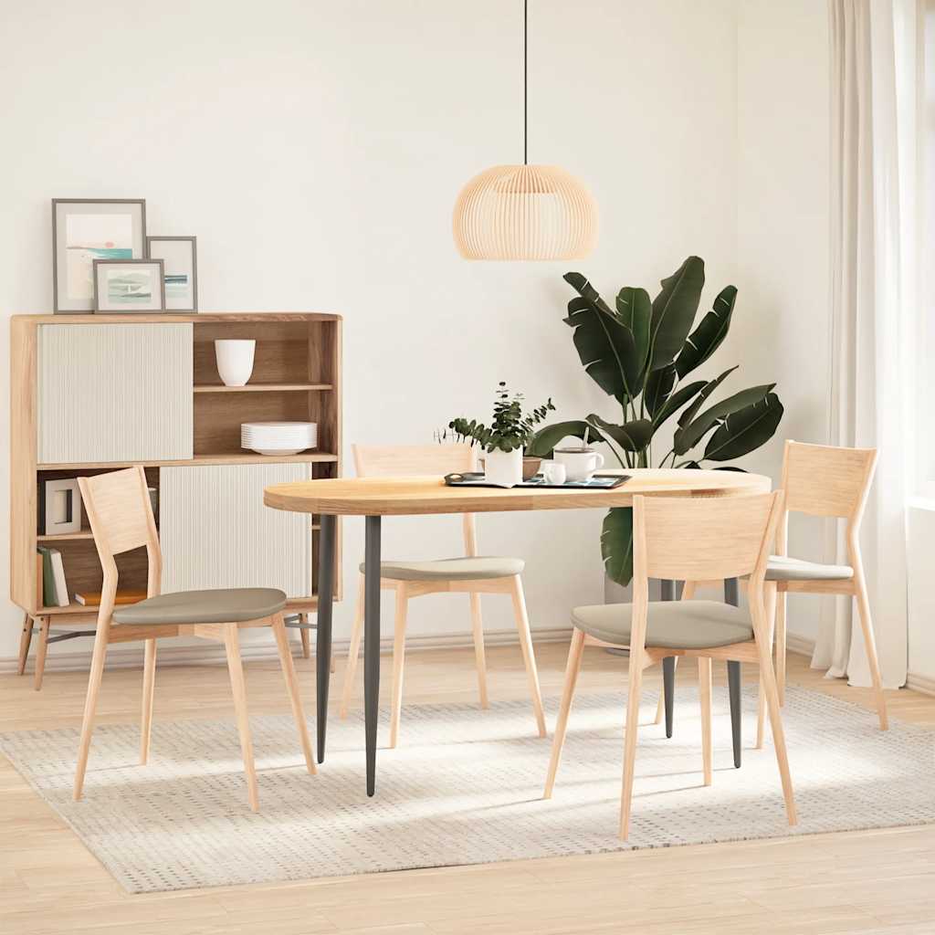 Επιτραπέζια επιφάνεια 140x60x4 εκ. από Μασίφ Ξύλο Δρυός Οβάλ