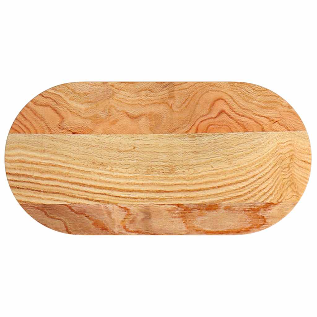 Επιτραπέζια επιφάνεια Ανοιχτό Καφέ 80x40x2 εκ. Ξύλο Δρυός Οβάλ