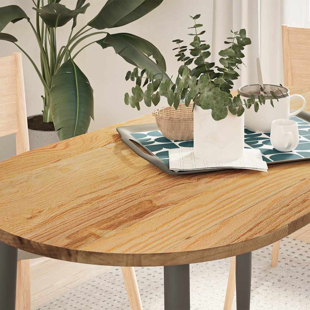 Επιτραπέζια επιφάνεια Ανοιχτό Καφέ 120x60x2 εκ. Ξύλο Δρυός Οβάλ