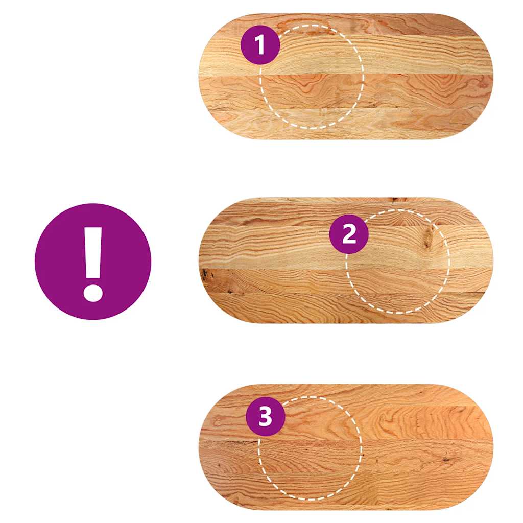 Επιτραπέζια επιφάνεια Ανοιχτό Καφέ 140x60x2 εκ. Ξύλο Δρυός Οβάλ