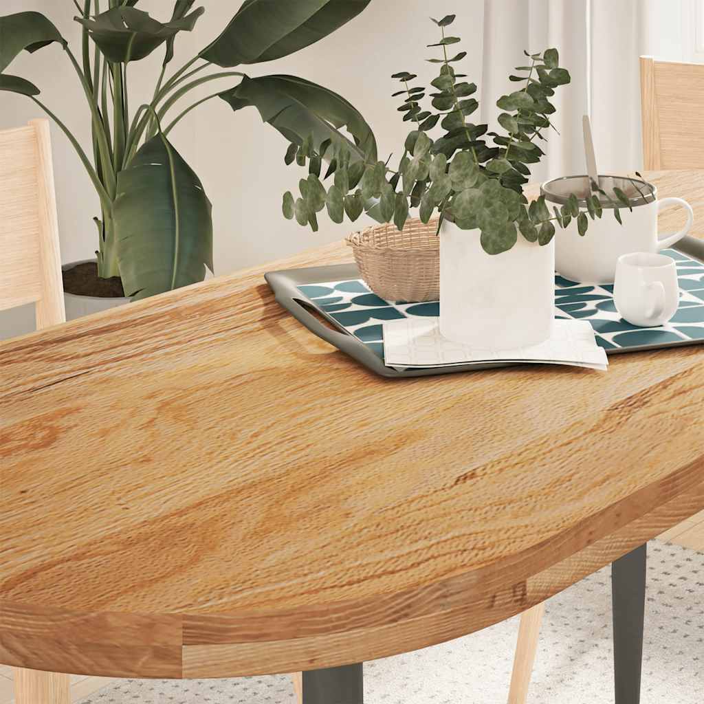 Επιτραπέζια επιφάνεια Ανοιχτό Καφέ 140x60x4 εκ. Ξύλο Δρυός Οβάλ