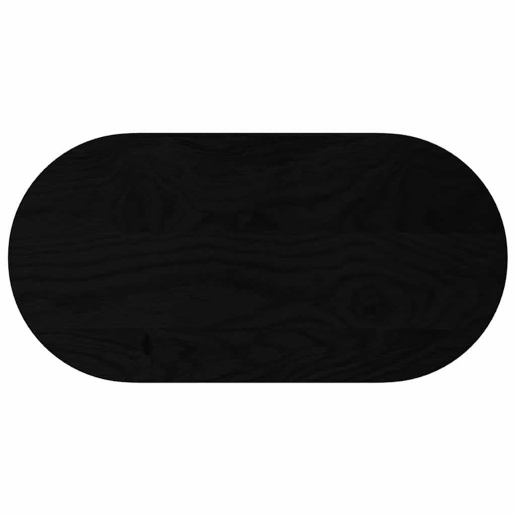 Επιτραπέζια επιφάνεια Σκούρο Καφέ 80x40x2 εκ. Ξύλο Δρυός Οβάλ