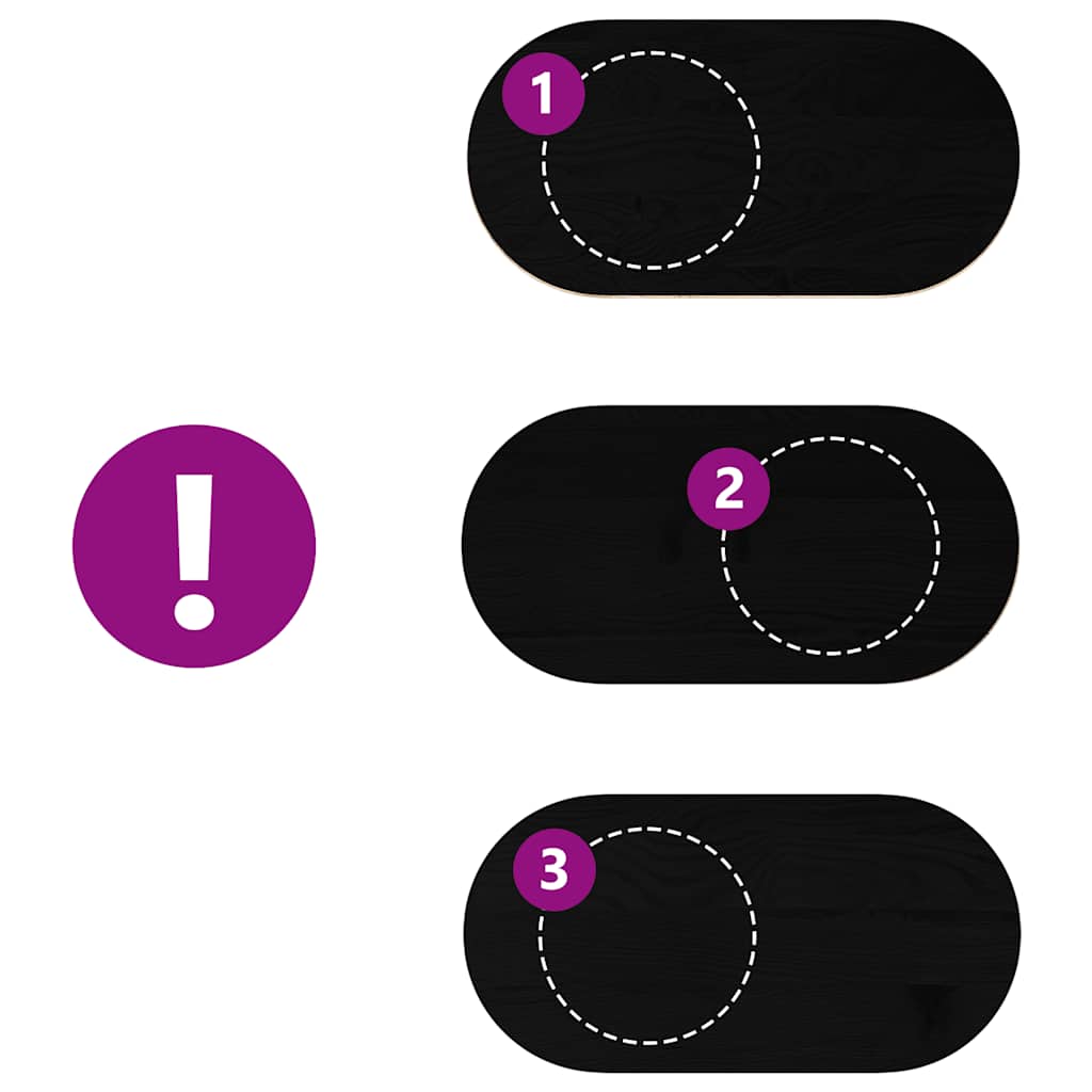 Επιτραπέζια επιφάνεια Σκούρο Καφέ 120x60x2 εκ. Ξύλο Δρυός Οβάλ