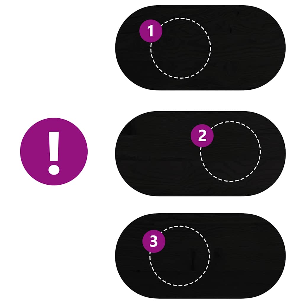 Επιτραπέζια επιφάνεια Σκούρο Καφέ 100x50x4 εκ. Ξύλο Δρυός Οβάλ