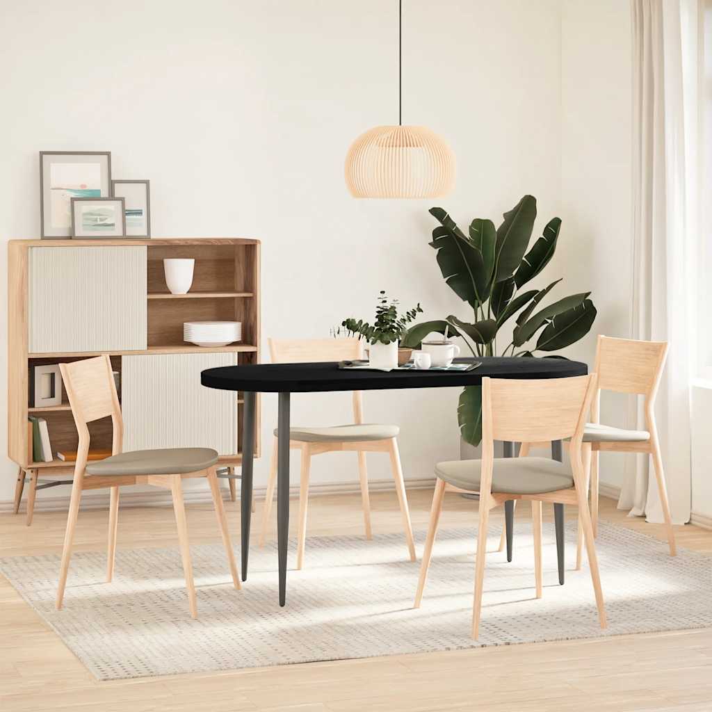 Επιτραπέζια επιφάνεια Σκούρο Καφέ 140x60x4 εκ. Ξύλο Δρυός Οβάλ