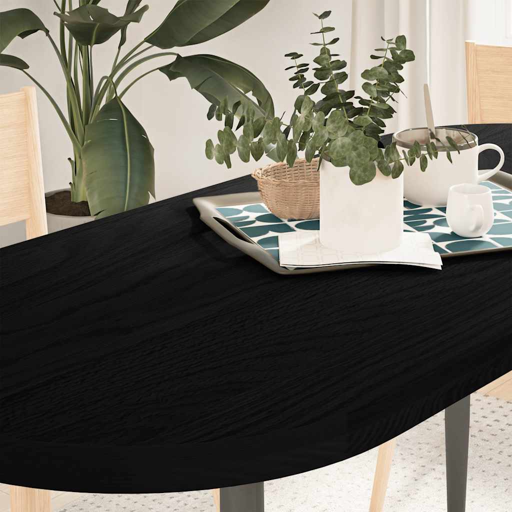 Επιτραπέζια επιφάνεια Σκούρο Καφέ 140x60x4 εκ. Ξύλο Δρυός Οβάλ