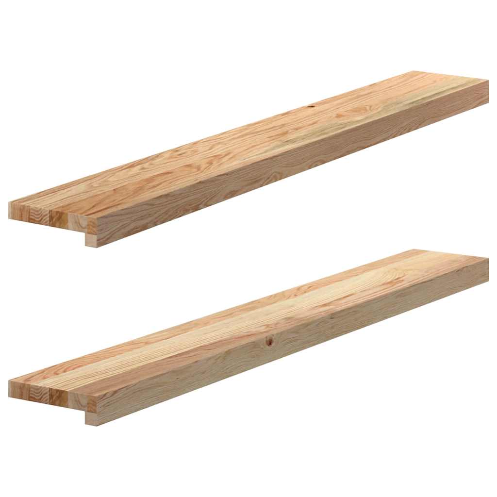 Περβάζια Παραθύρων 2 τεμ. Ακατέργαστα 110x15x2 εκ. Μασίφ Δρυς - Pakobazaar