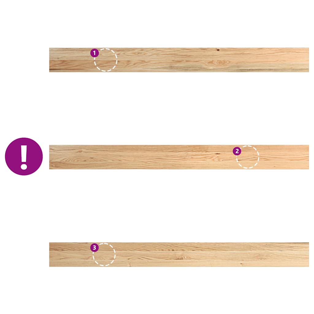 Περβάζια παραθύρων 2 τεμ. 160x15x2 εκ. Ακατέργαστο Μασίφ Δρυός
