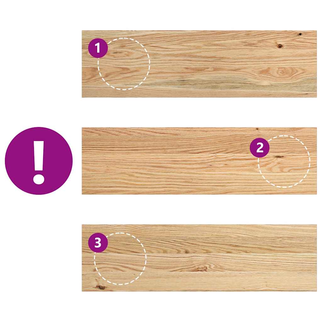 Περβάζια παραθύρων 2 τεμ. 70x20x2 εκ. Ακατέργαστο Μασίφ Δρυός