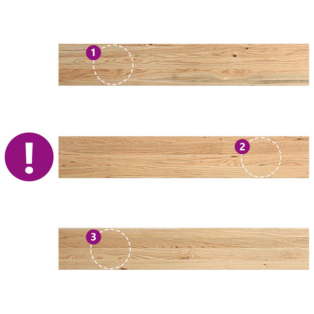 Περβάζια παραθύρων 2 τεμ. 120x20x2 εκ. Ακατέργαστο Μασίφ Δρυός
