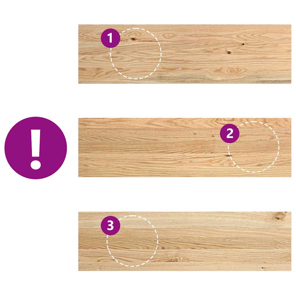 Περβάζια παραθύρων 2 τεμ. 90x25x2 εκ. Ακατέργαστο Μασίφ Δρυός