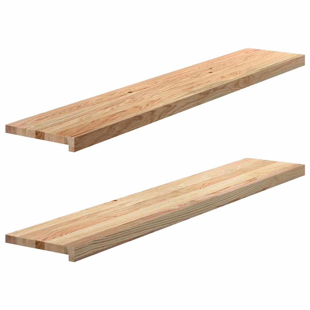 Περβάζια παραθύρων 2 τεμ. 140x25x2 εκ. Ακατέργαστο Μασίφ Δρυός - Pakobazaar