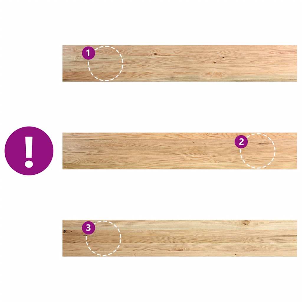 Περβάζια παραθύρων 2 τεμ. 160x30x2 εκ. Ακατέργαστο Μασίφ Δρυός