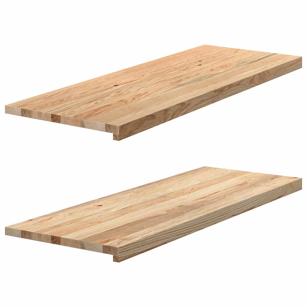 Περβάζια παραθύρων 2 τεμ. 110x40x2 εκ. Ακατέργαστο Μασίφ Δρυός