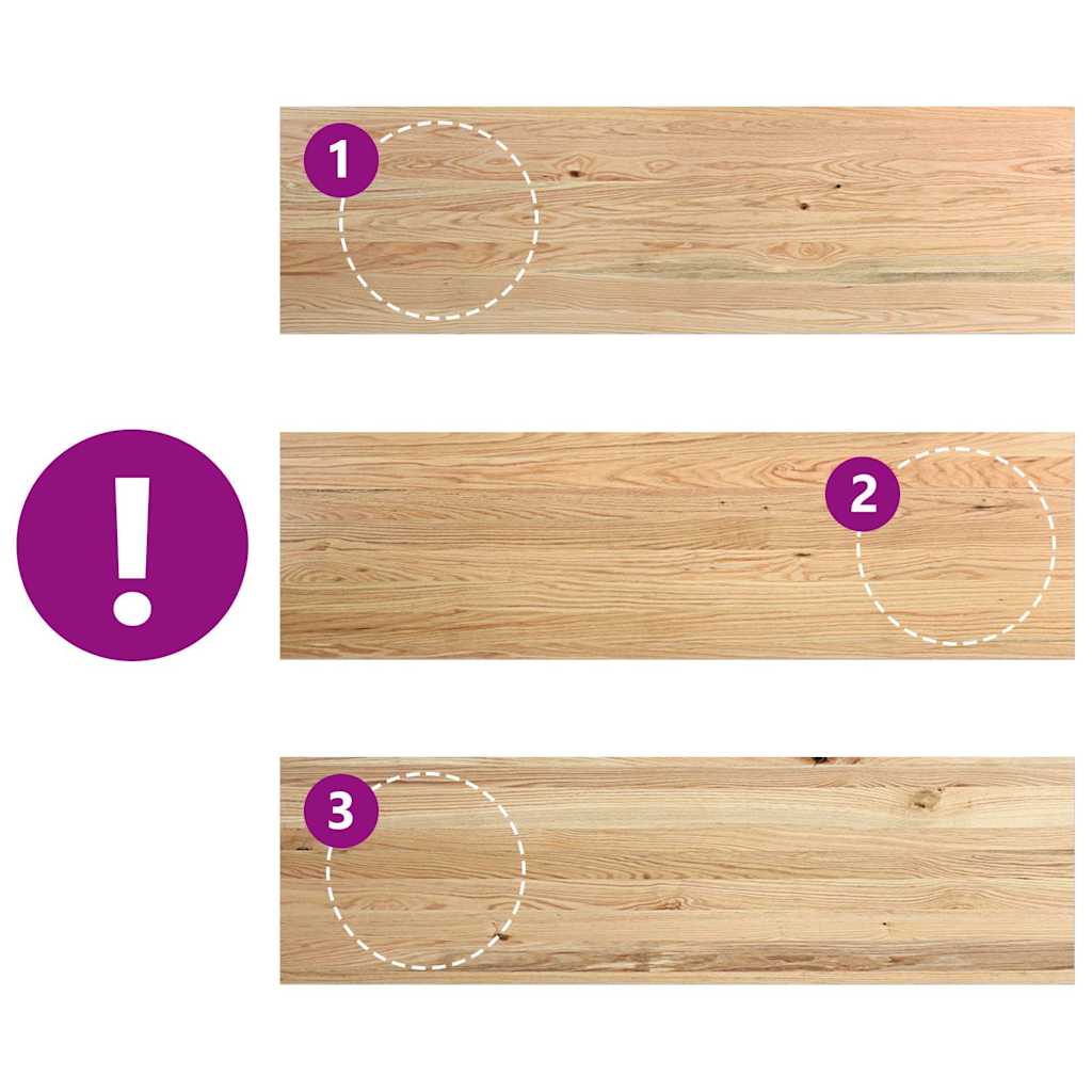 Περβάζια παραθύρων 2 τεμ. 140x40x2 εκ. Ακατέργαστο Μασίφ Δρυός