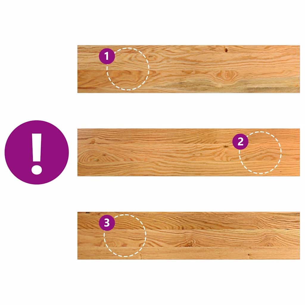 Περβάζια παραθύρων 2 τεμ. Αν. Καφέ 70x15x2 εκ. Μασίφ Ξύλο Δρυός