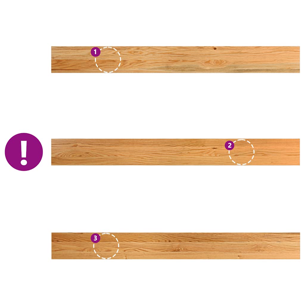 Περβάζια παραθύρων 2 τεμ. Αν. Καφέ 140x15x2εκ. Μασίφ Ξύλο Δρυός - Pakobazaar