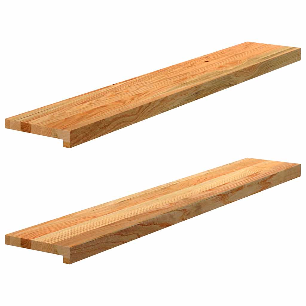 Περβάζια παραθύρων 2 τεμ. Αν. Καφέ 120x20x2εκ. Μασίφ Ξύλο Δρυός