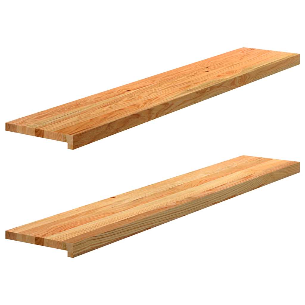 Περβάζια παραθύρων 2 τεμ. Αν. Καφέ 140x25x2εκ. Μασίφ Ξύλο Δρυός - Pakobazaar