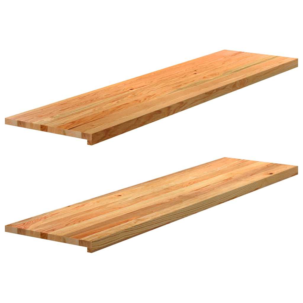 Περβάζια παραθύρων 2 τεμ. Αν. Καφέ 160x40x2εκ. Μασίφ Ξύλο Δρυός - Pakobazaar