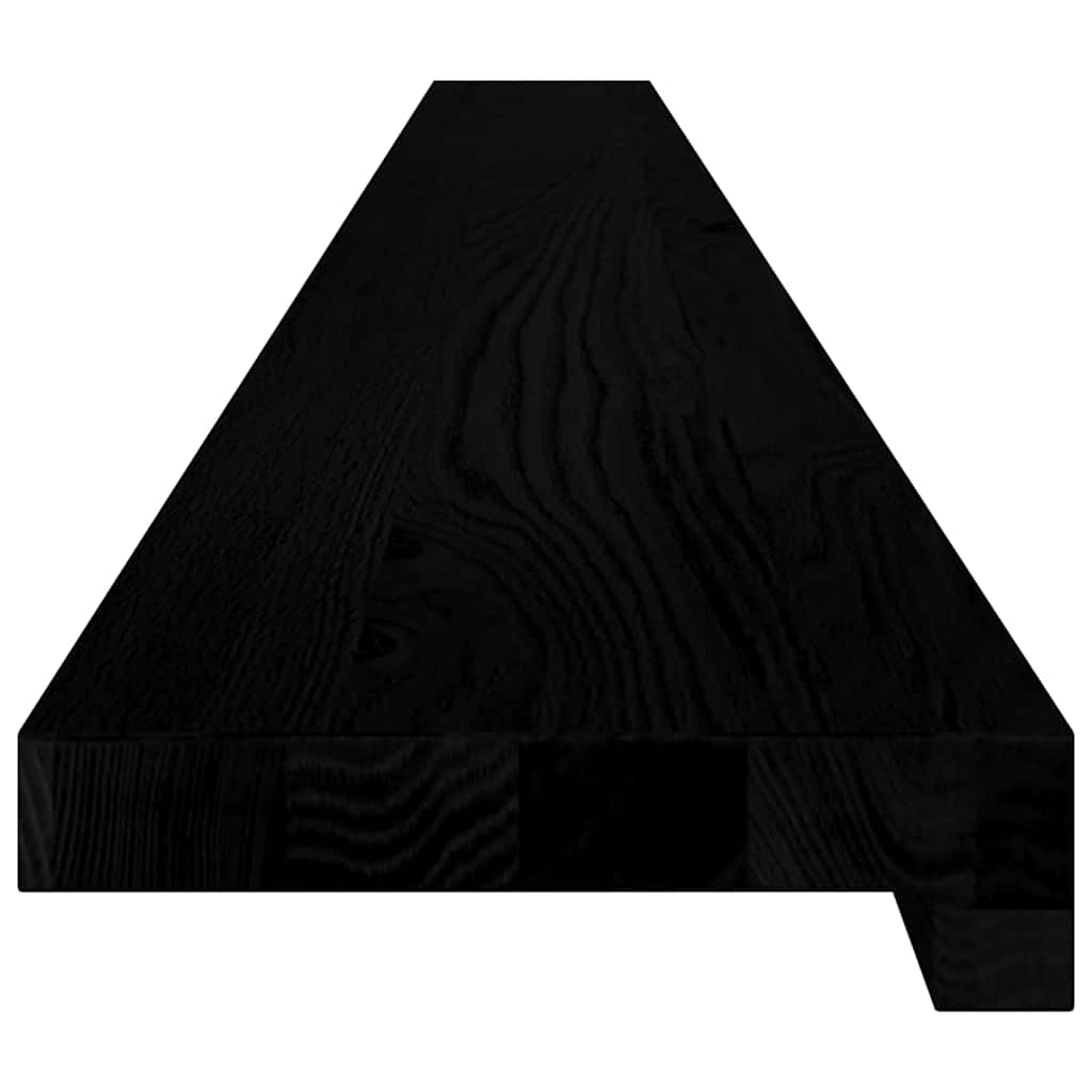 Περβάζια παραθύρων 2 τεμ. Καφέ-Μαύρο 160x15x2εκ. Μασίφ Ξύλο Δρυός