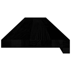 Περβάζια παραθύρων 2 τεμ. Καφέ-Μαύρο 110x20x2εκ. Μασίφ Ξύλο Δρυός