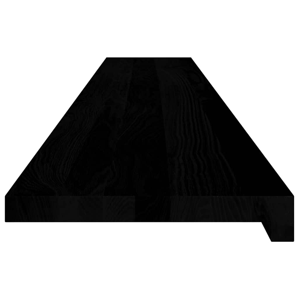 Περβάζια παραθύρων 2 τεμ. Καφέ-Μαύρο 160x25x2εκ. Μασίφ Ξύλο Δρυός - Pakobazaar