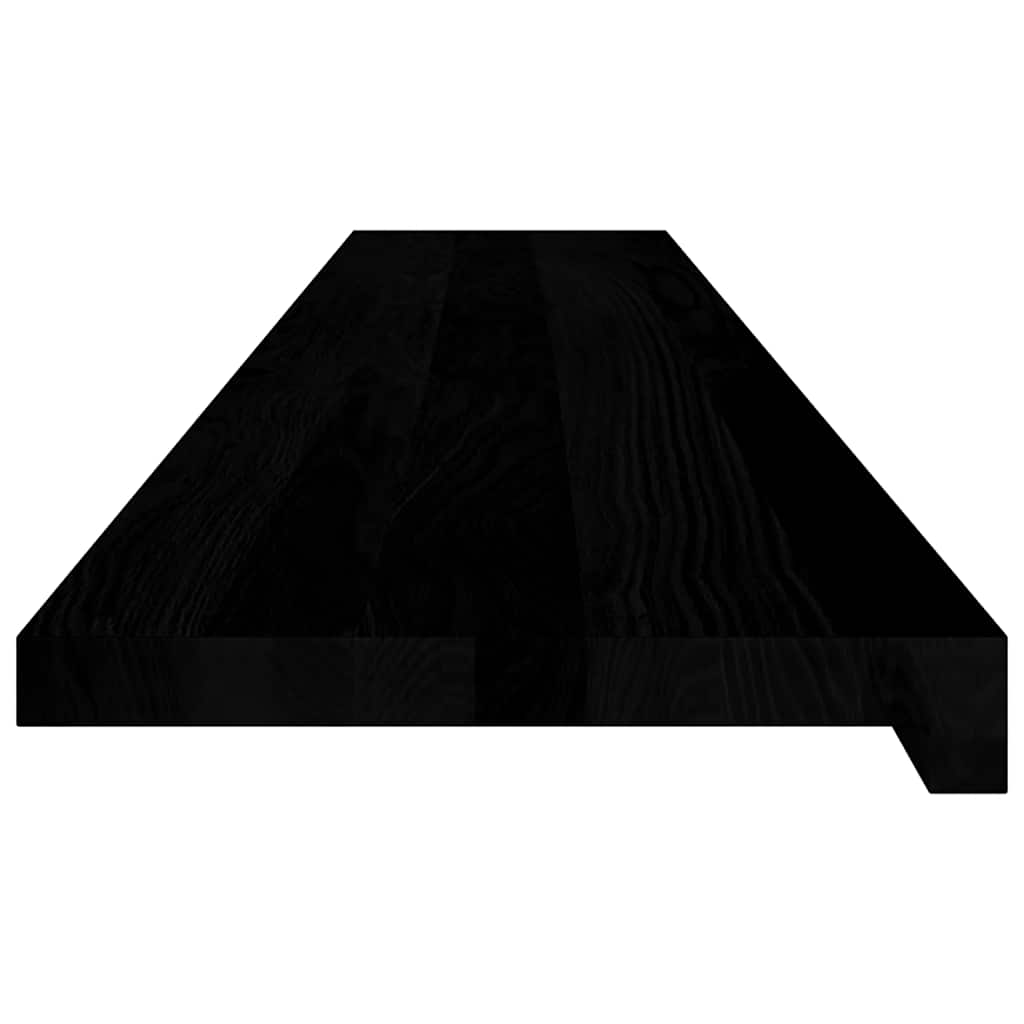 Περβάζια παραθύρων 2 τεμ. Καφέ-Μαύρο 140x30x2εκ. Μασίφ Ξύλο Δρυός