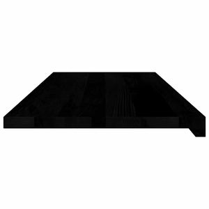 Περβάζια παραθύρων 2 τεμ. Καφέ-Μαύρο 100x40x2εκ. Μασίφ Ξύλο Δρυός