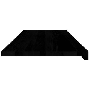 Περβάζια παραθύρων 2 τεμ. Καφέ-Μαύρο 110x40x2εκ. Μασίφ Ξύλο Δρυός