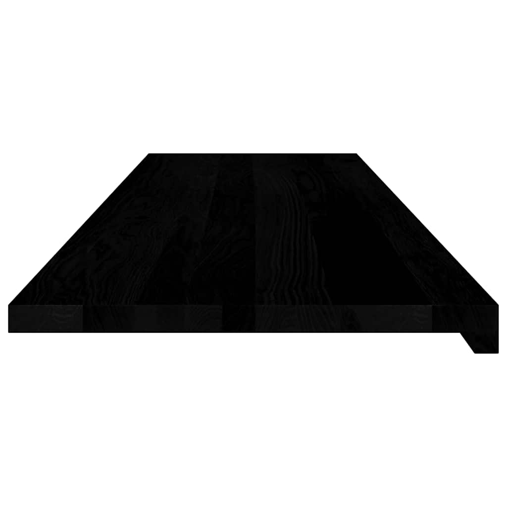 Περβάζια παραθύρων 2 τεμ. Καφέ-Μαύρο 140x40x2εκ. Μασίφ Ξύλο Δρυός