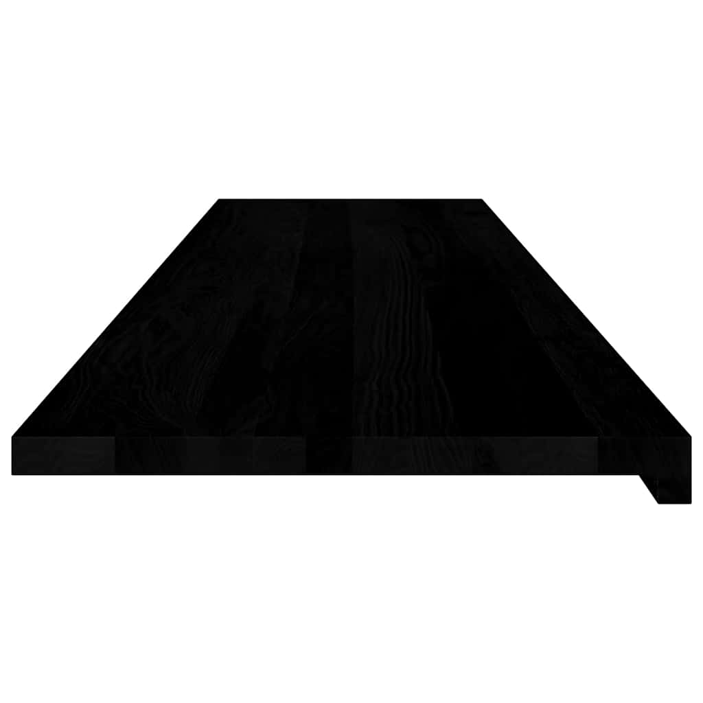 Περβάζια παραθύρων 2 τεμ. Καφέ-Μαύρο 160x40x2εκ. Μασίφ Ξύλο Δρυός - Pakobazaar