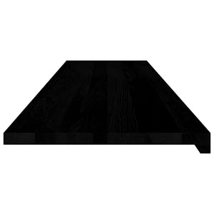Περβάζια παραθύρων 2 τεμ. Καφέ-Μαύρο 160x40x2εκ. Μασίφ Ξύλο Δρυός - Pakobazaar