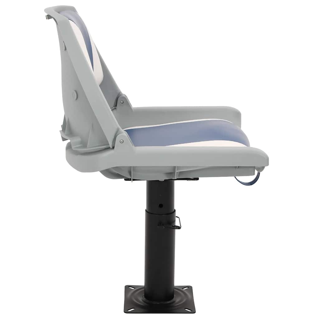 Κάθισμα Σκάφους Πτυσσόμενο 2 τεμ. Μπλε/Λευκό 48x51x41 εκ. - Pakobazaar