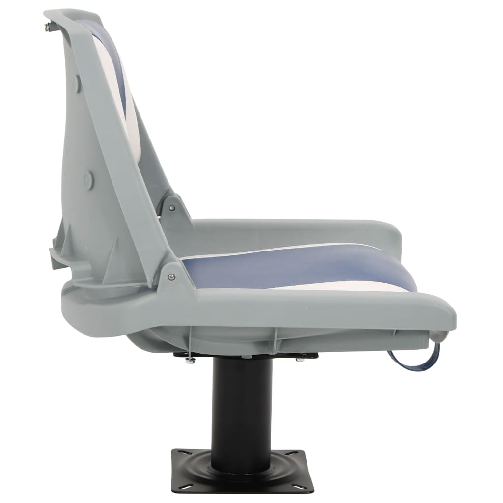 Κάθισμα Σκάφους Πτυσσόμενο 4 τεμ. Μπλε/Λευκό 48x51x41 εκ. - Pakobazaar