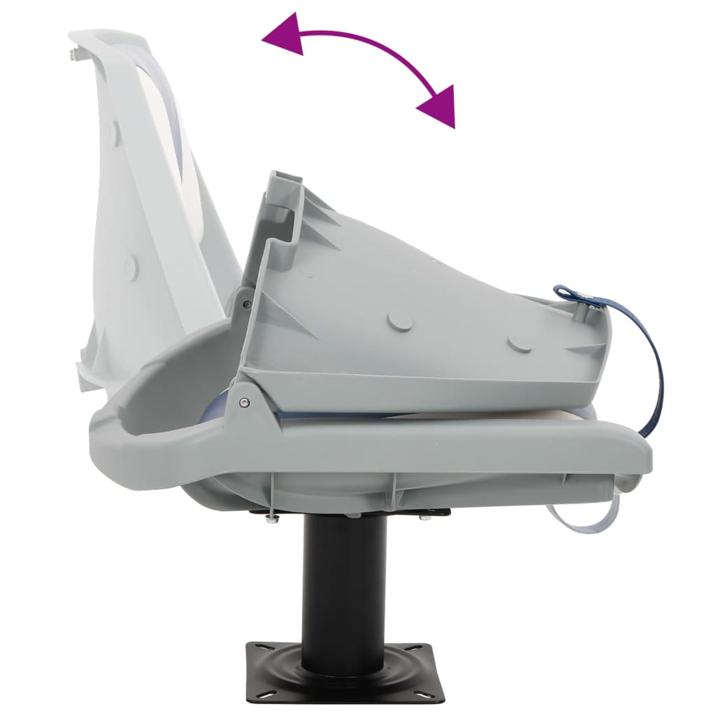 Κάθισμα Σκάφους Πτυσσόμενο 4 τεμ. Μπλε/Λευκό 48x51x41 εκ. - Pakobazaar