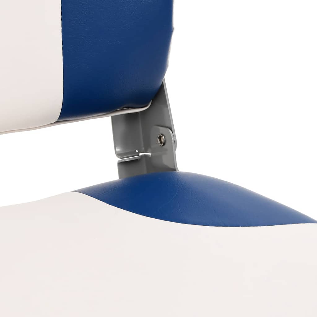 Πτυσσόμενο Κάθισμα Σκάφους 1 Σετ Μπλε και Λευκό 41x36x48 εκ. - Pakobazaar
