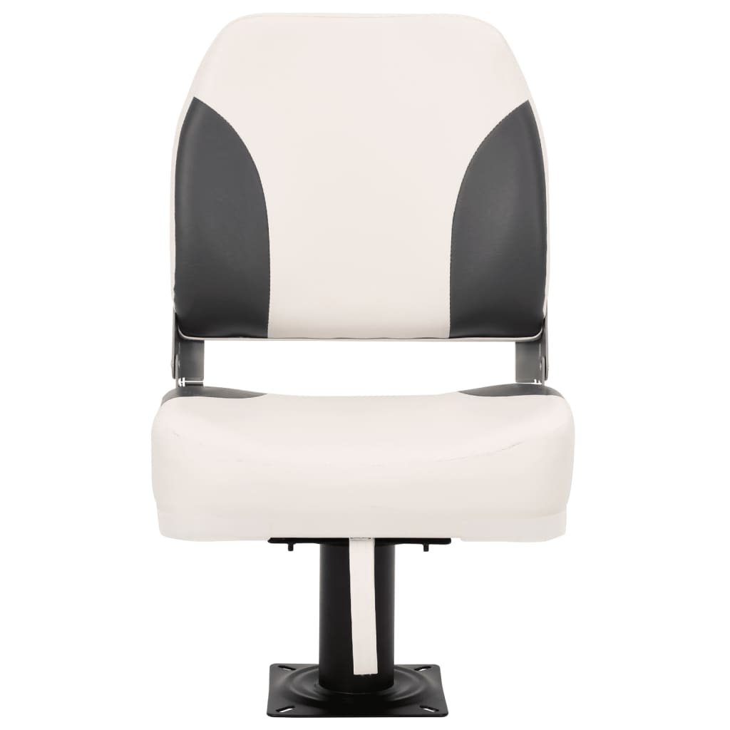 Πτυσσόμενο Κάθισμα Σκάφους 1 Σετ με Χαμηλή Πλάτη και Ιμάντα Στερέωσης - Pakobazaar