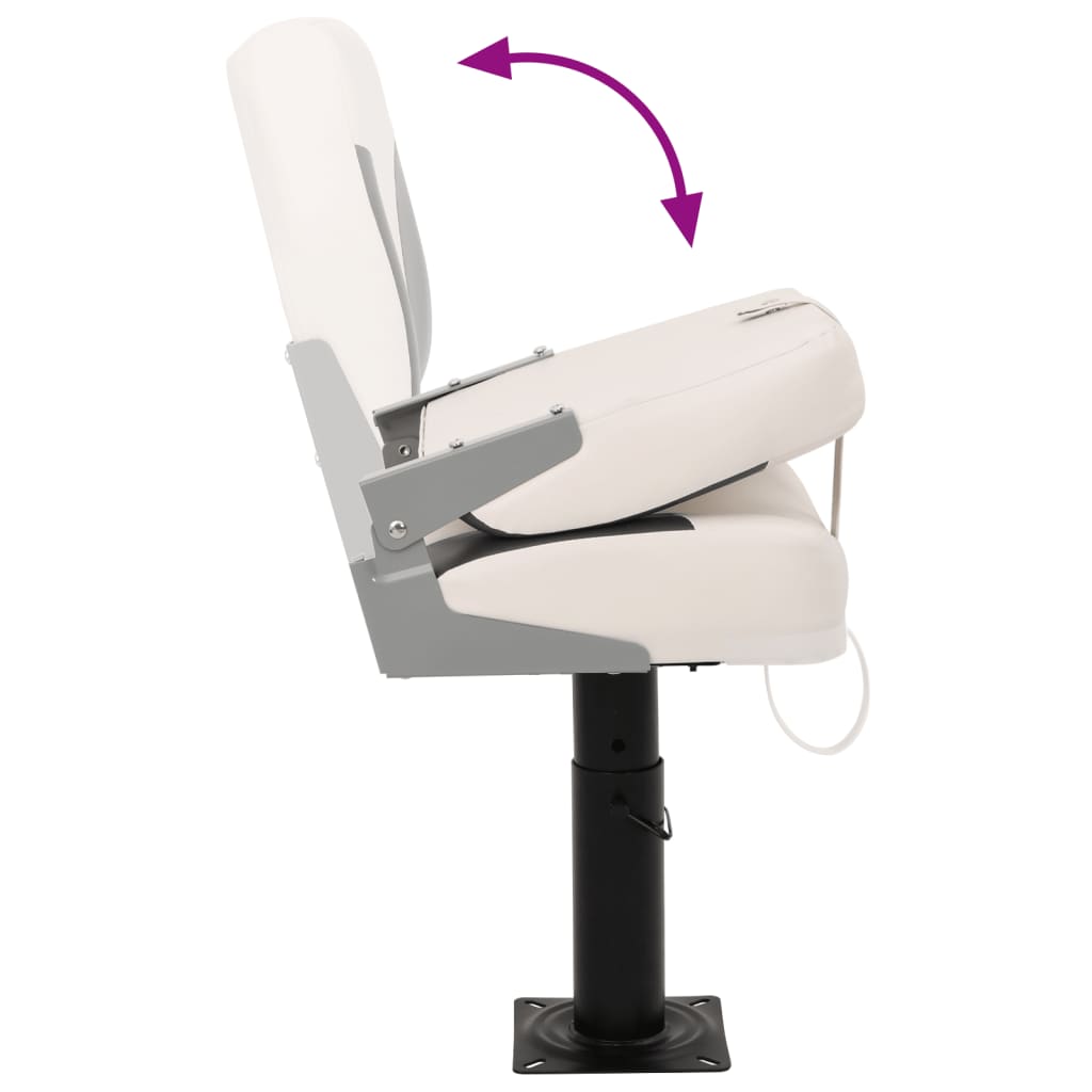 Πτυσσόμενο Κάθισμα Σκάφους 1 Σετ με Χαμηλή Πλάτη και Ιμάντα Στερέωσης - Pakobazaar