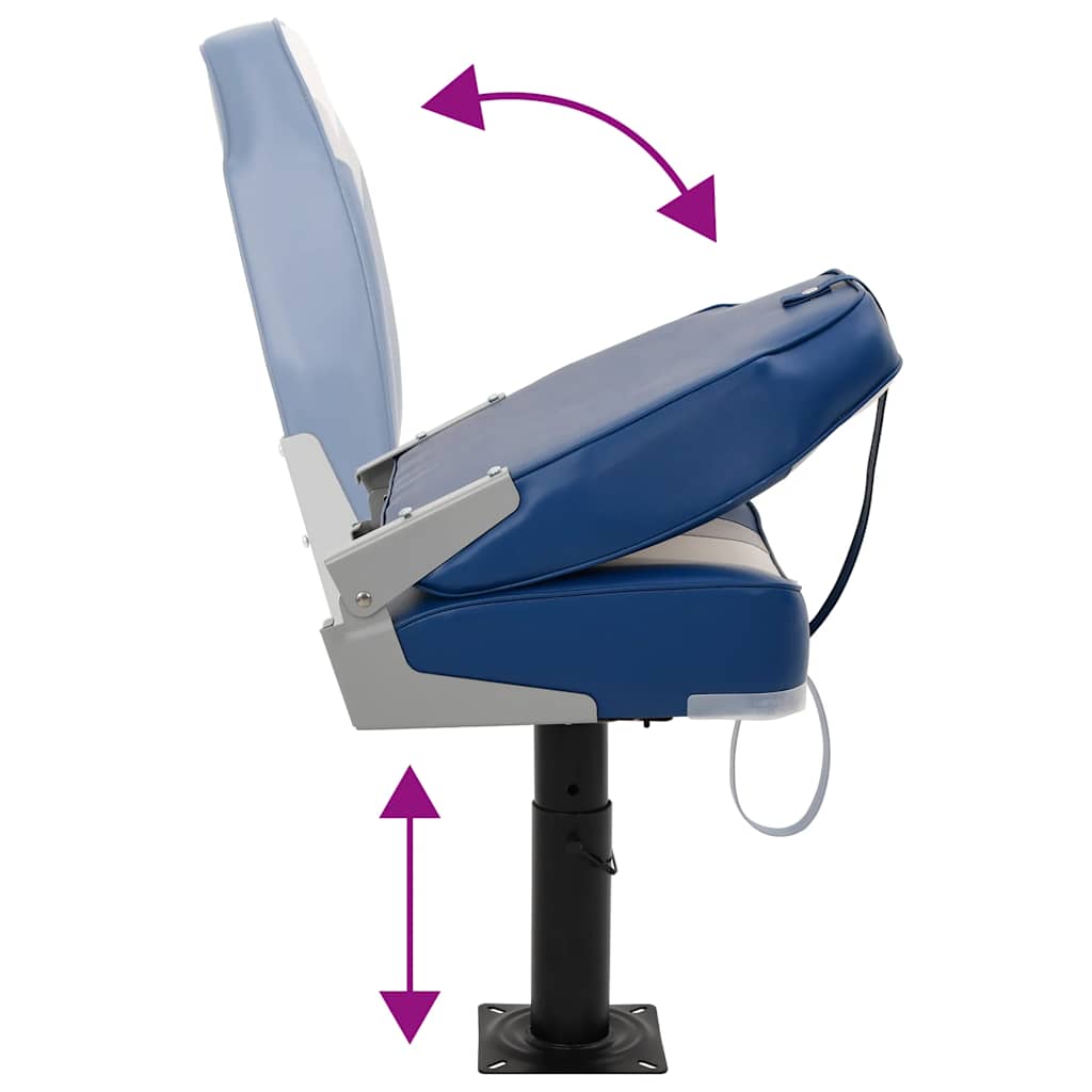 Κάθισμα Σκάφους Σετ 4 τεμ. με Ψηλή Πλάτη Αναδιπλούμενο - Pakobazaar