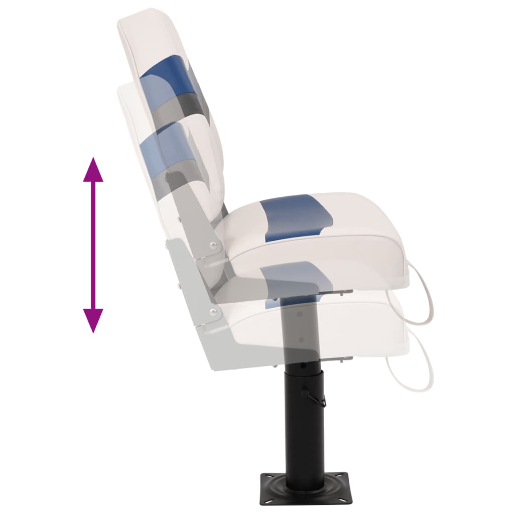 Κάθισμα Σκάφους Σετ 4 τεμ. με Ψηλή Πλάτη Αναδιπλούμενο - Pakobazaar