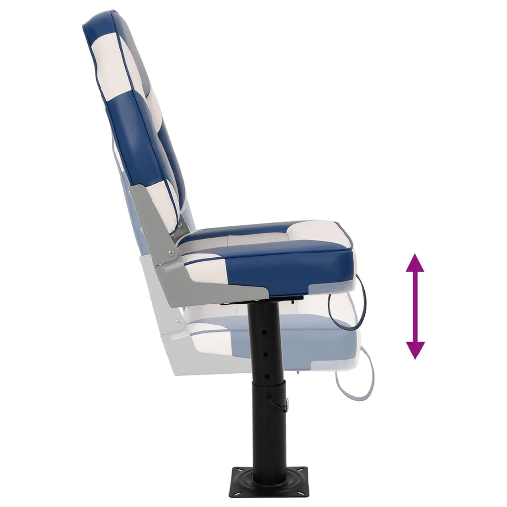 Κάθισμα Σκάφους Σετ 2 τεμ. με Ψηλή Πλάτη Αναδιπλούμενο - Pakobazaar