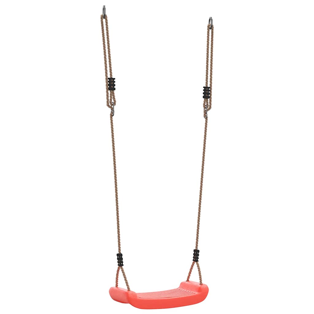 Κάθισμα Κούνιας Εξ. Χώρου για Παιδιά Ρυθμιζόμενο Σχοινί Κόκκινο