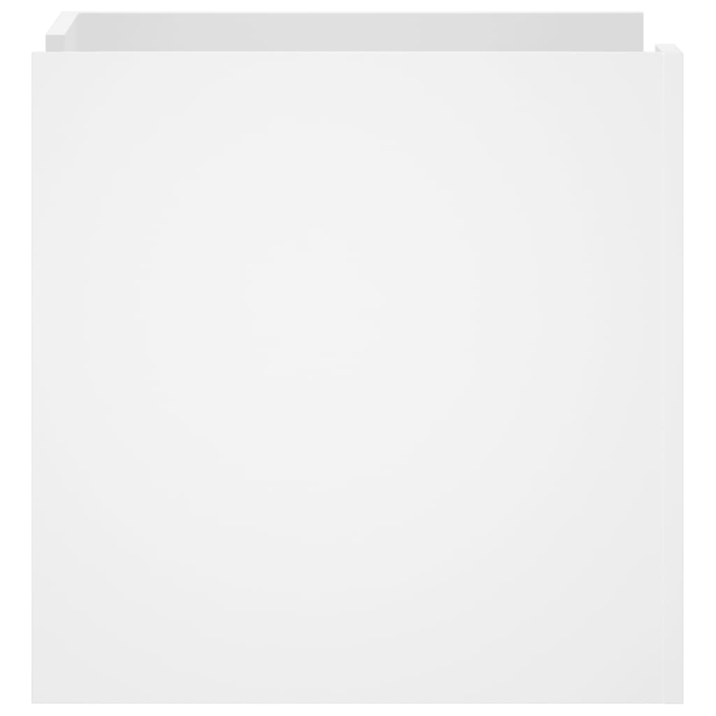 Κομοδίνο Λευκό 45x50x50 εκ. από Επεξεργασμένο Ξύλο - Pakobazaar