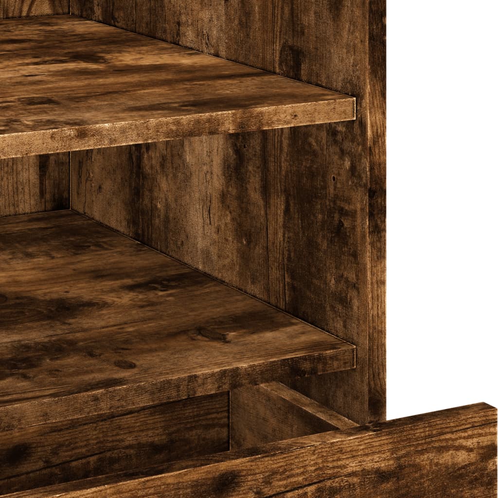 Κομοδίνο Καπνιστή Δρυς 45x50x50 εκ. από Επεξεργασμένο Ξύλο